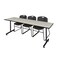 Kobe Rectangle Training Table, 84" W, 29" H, Laminate Top, Maple MKTRCT8424PL44BK - alternate 1